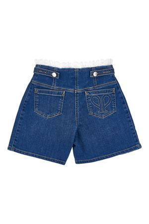 shorts denim con dettagli in pizzo PHILOSOPHY KIDS | I9G40070790062